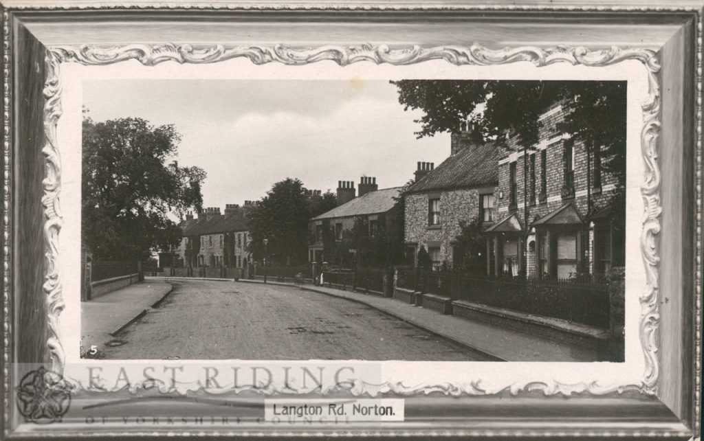 Langton Road from south, Norton 1920