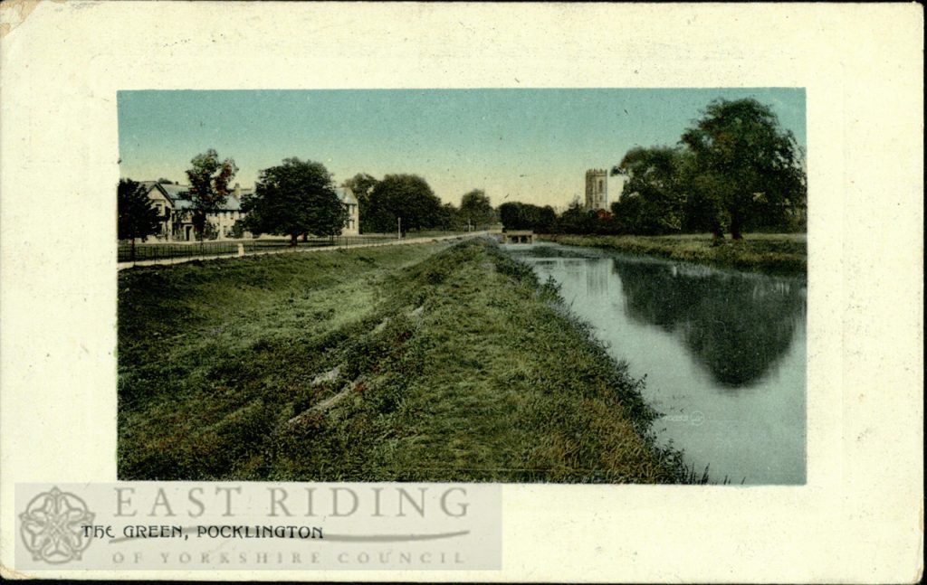 Mill Dam and the Green from south west, Pocklington 1908