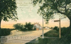 Percy Road – St Helen’s Gate road junction from east with house Lyndhurst, Pocklington 1906