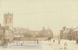view from south west, from Railway Street level crossing, Pocklington 1900