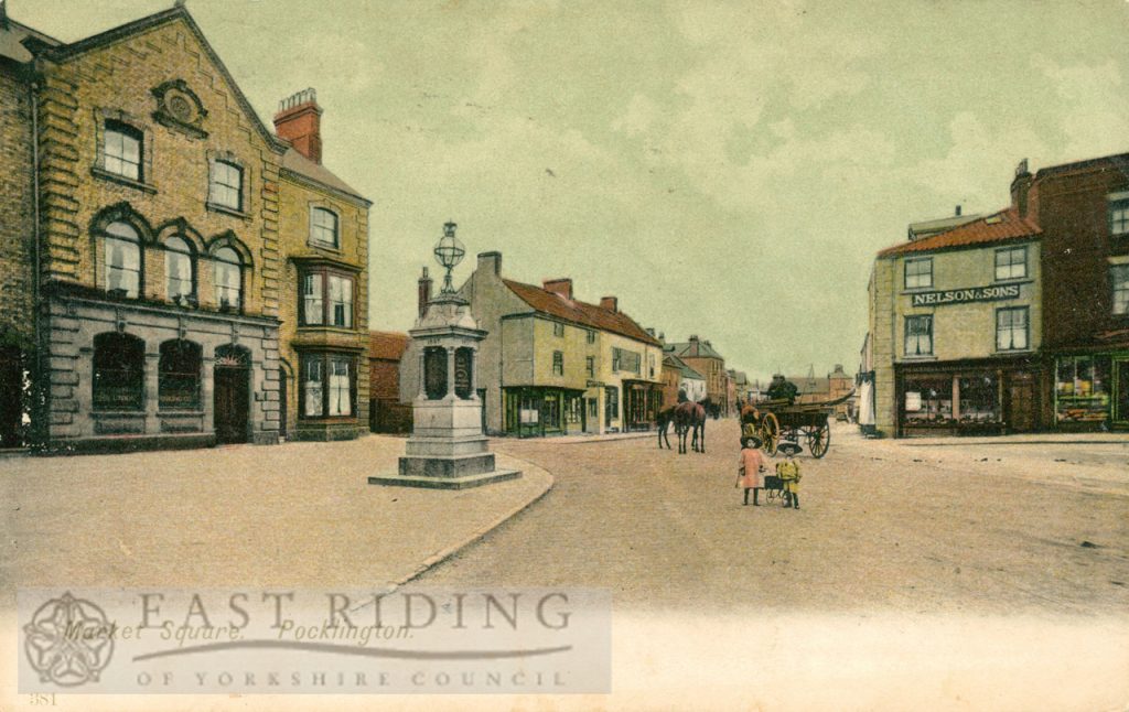 Market Place from north, Pocklington 1905