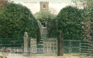 All Saints Church and steps from west, Roos 1905