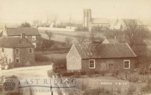 village and All Saints Church from south, Sancton 1900