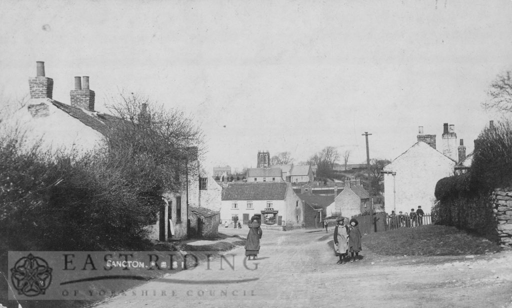 village street from south east, Sancton 1900