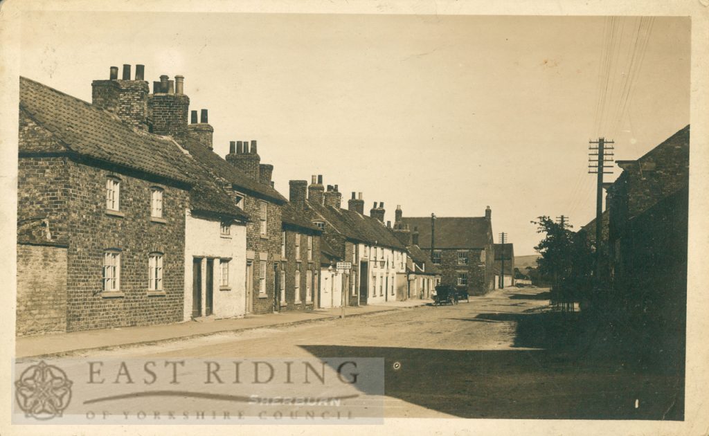 village street from south west, Sherburn 1900