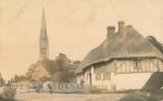 village street with St Mary’s Church from south, South Dalton 1900