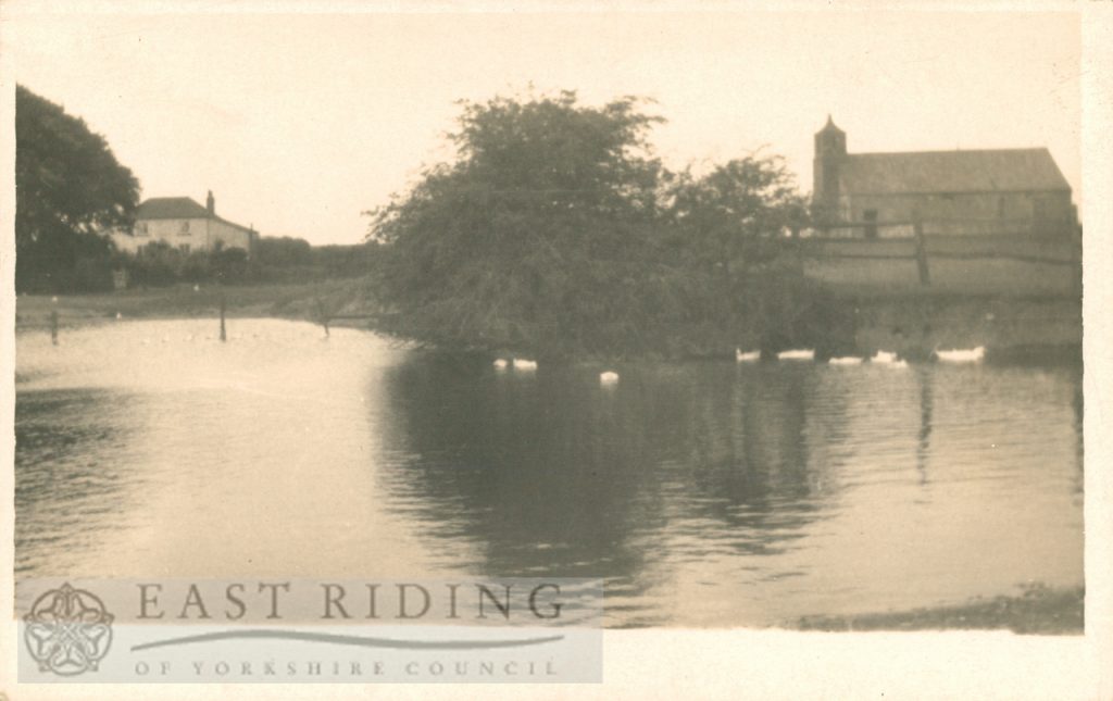 St Leonard’s Church from south west and pond, Speeton  1930