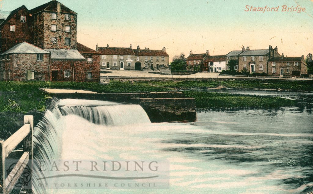 Weir, Mill and the Square from north east, Stamford Bridge  1910