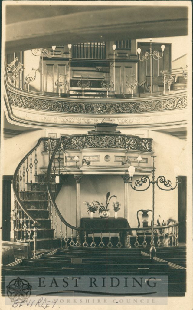 Primitive Methodist Chapel interior, Wednesday Market, Beverley 1900