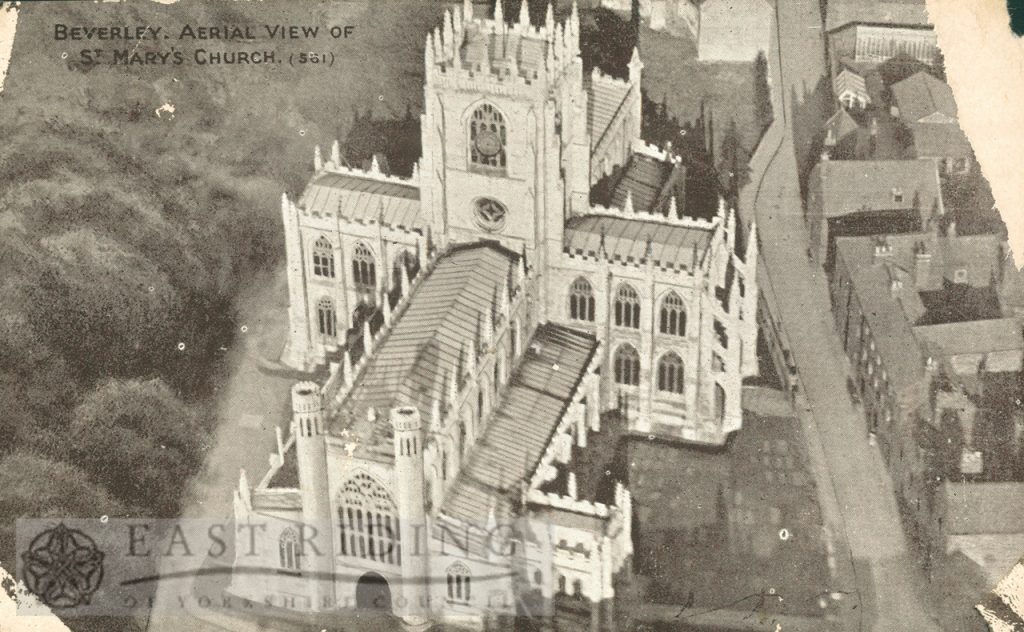 St Mary’s Church, aerial view from south west, Beverley 1920s