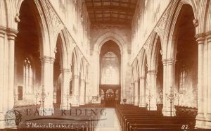 St Mary’s Church interior, nave from west, Beverley 1900s