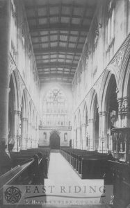St Mary’s Church interior, nave from east, Beverley 1900s