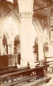 St Mary’s Church interior, chancel from south west, with part of south chancel aisle and south transept, Beverley 1907