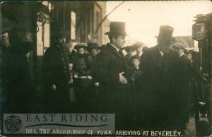 The Archbishop of York arriving at Beverley, 27th February, 1909