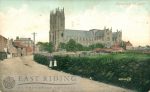 Beverley Minster from south west, with Long Lane, Beverley 1900