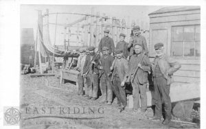 Scene at shipyard, Beverley 1900