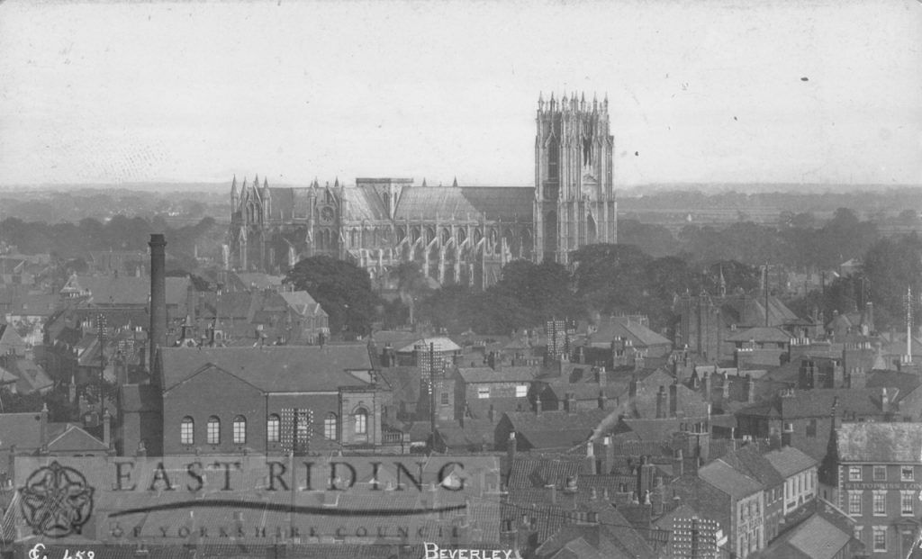 View from St Mary’s tower, from north west, Beverley 1900s