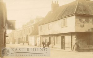 Flemingate corner, west end from south east, Beverley 1900s