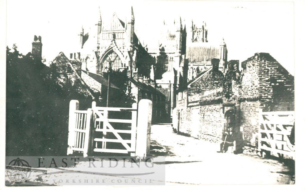 Friar Lane south west of railway crossing, from north east, Beverley 1890s