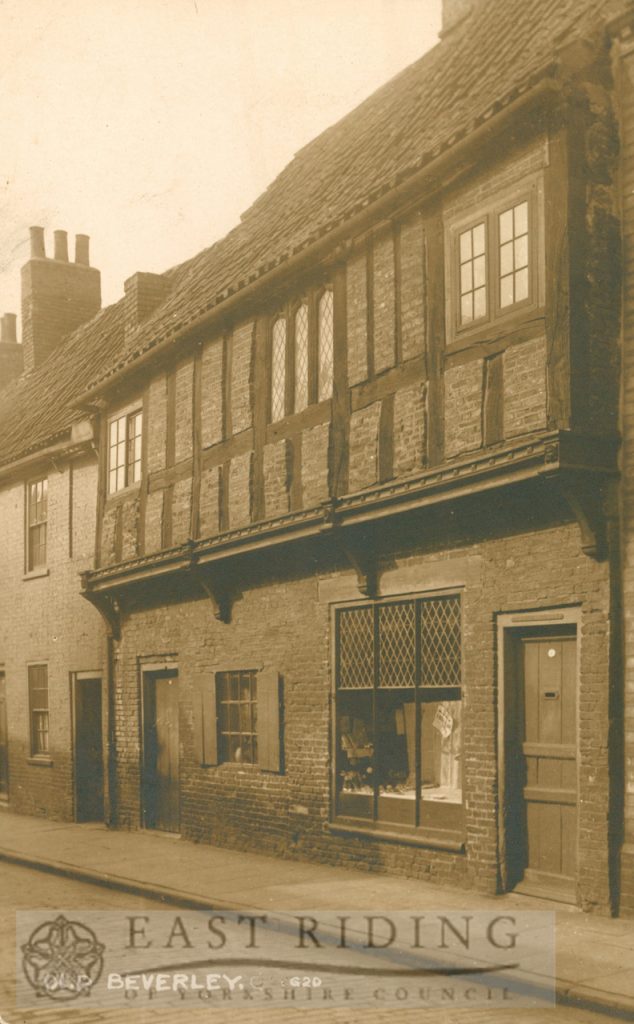 Highgate, half-timbered houses on west side, Beverley 1928