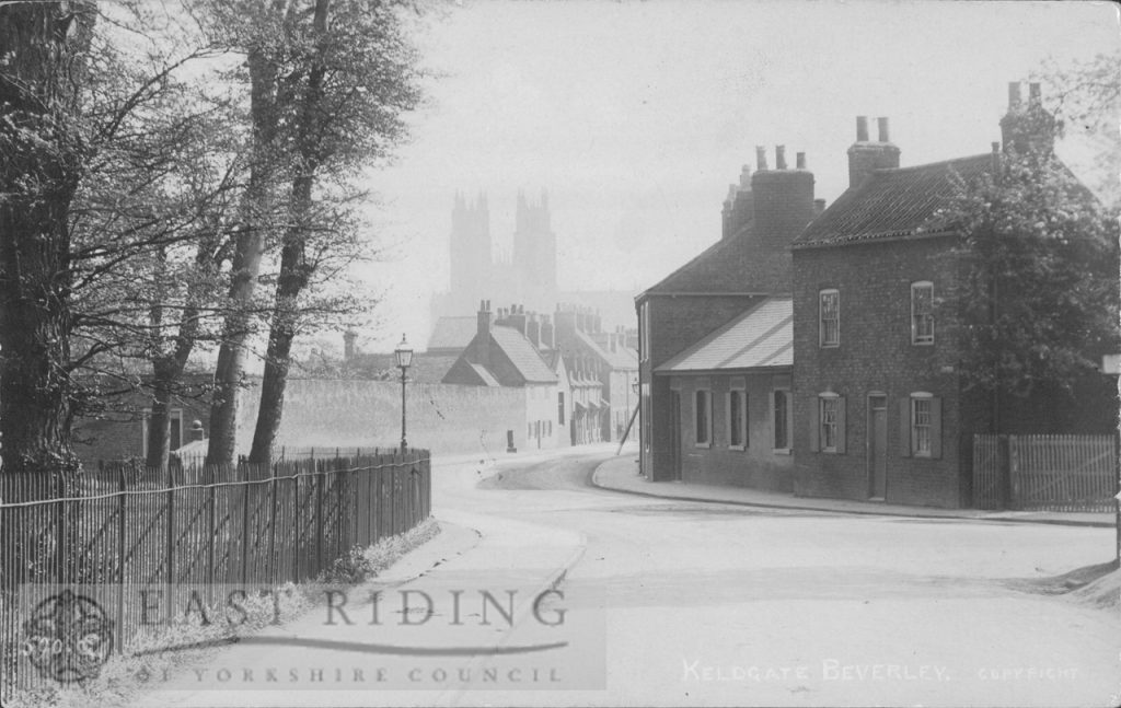 Keldgate, west end from Queensgate and Cartwright Lane junction, Beverley 1911