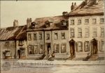 Drawing of North Bar Within from south east, house on site of St Mary’s Burial Ground, Beverley
