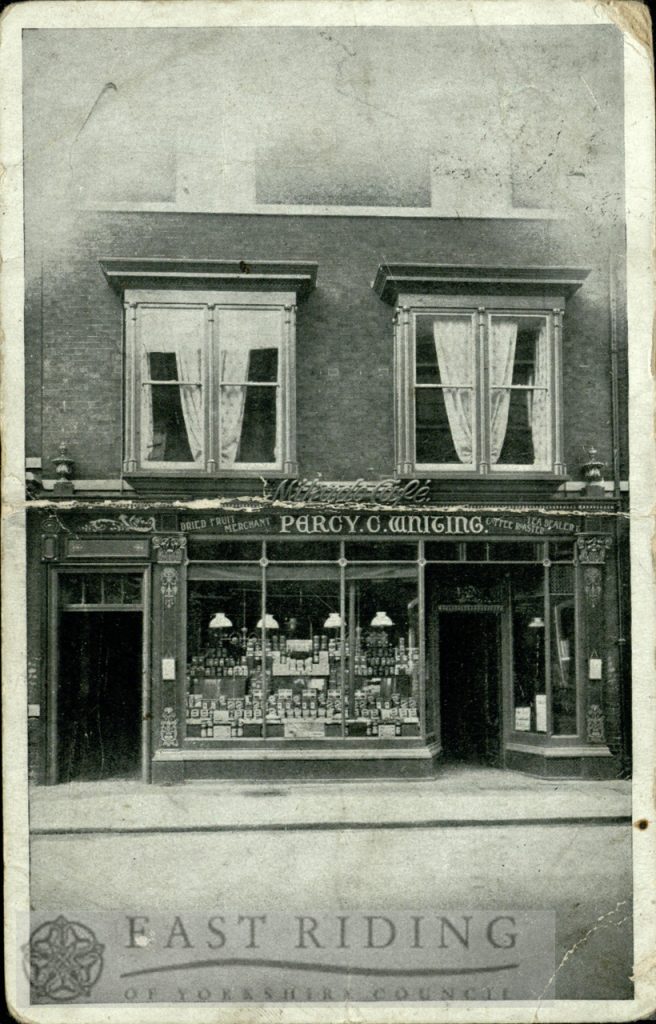 North Bar Within, No 5 shop front, Percy C Whiting, Beverley 1908