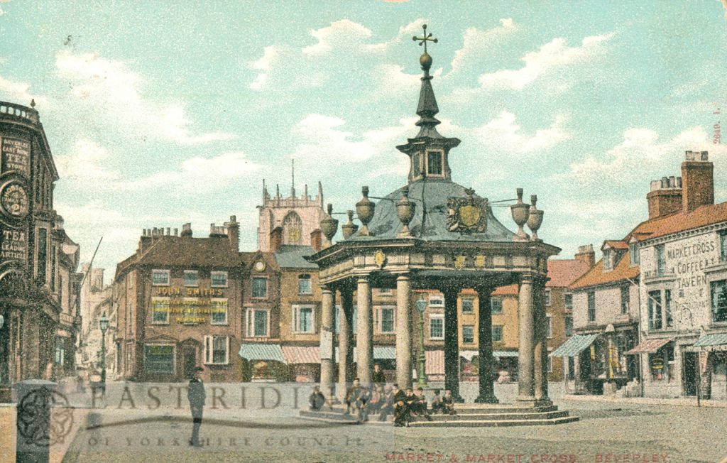 Saturday Market and Market Cross from south east, Beverley 1904