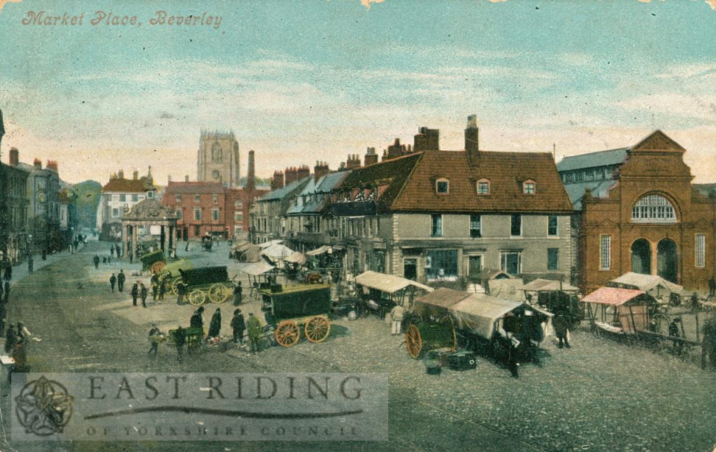 Saturday Market from south east, Beverley 1917
