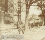 Beverley Minster, removal of churchyard wall near south east transept, Beverley 1905