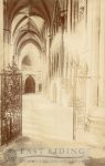 Beverley Minster interior, choir north aisle from east, Beverley 1900s