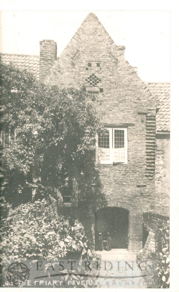 The Friary from south east, Beverley 1900