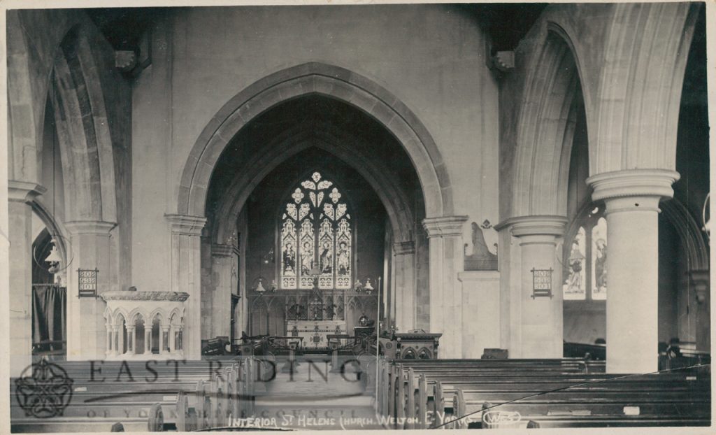 St Helen’s Church, Nave and Chancel from west, Welton 1900