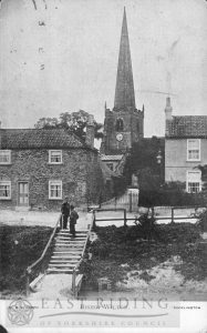 St Edith’s Church and village street, Bishop Wilton 1913