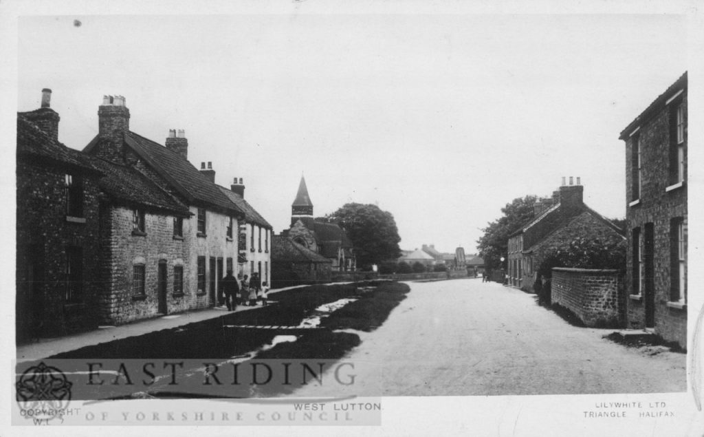 village street from west, West Lutton 1930