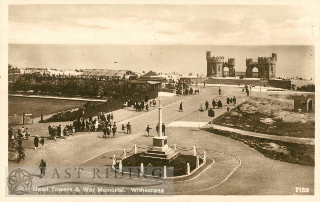 Pier Head Towers and War Memorial, Withernsea 1920