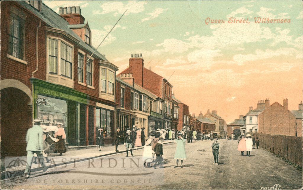 Queen Street (centre) from south east, Withernsea 1906