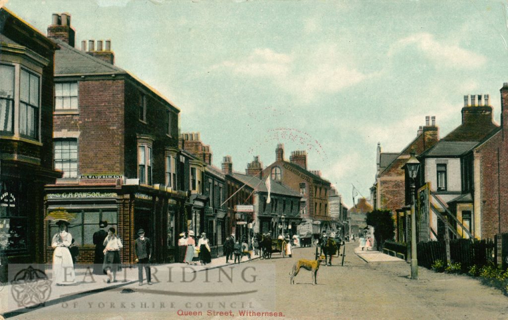 Queen Street (centre) from south east, Withernsea 1910