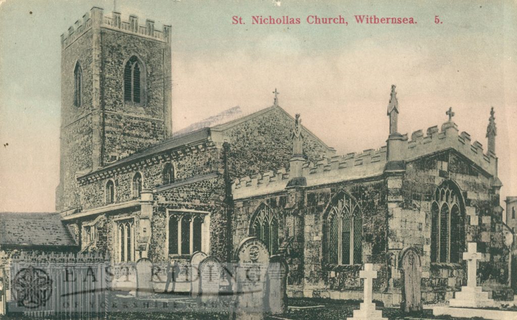 St Nicholas Church from south east, Withernsea 1900