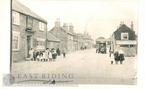 Village street with Dacre Arms, Brandesburton 1900s