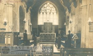 St Mary’s Church interior, Brandesburton 1900s