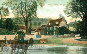 Brantingham Hall farm and pond, Brantingham 1907, tinted