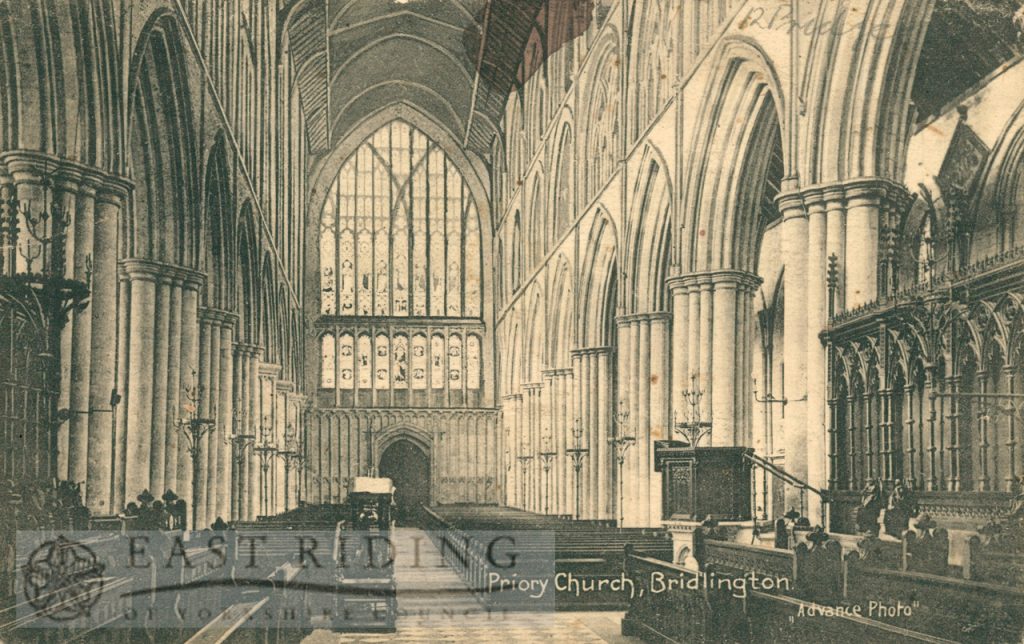 Priory Church interior, Bridlington 1910