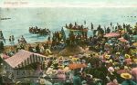 Sands, with open-air service, Bridlington 1900s
