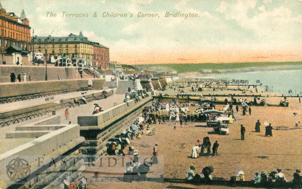 The Terraces and Children’s Corner, Bridlington 1906, tinted