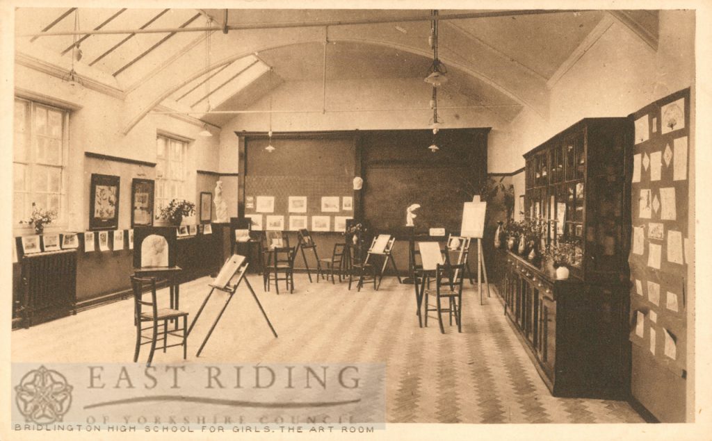 Girls High School – art room, Bridlington 1910s