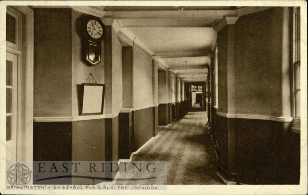 Girls High School – corridor, Bridlington 1910s