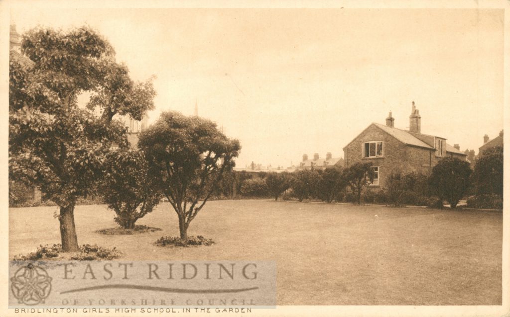 Girls High School – garden, Bridlington 1910s