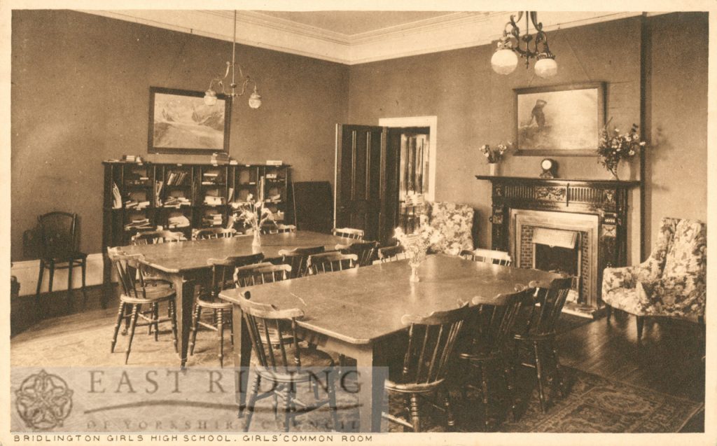 Girls High School – common room, Bridlington 1910s