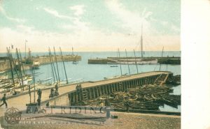 The Piers and Harbour, Bridlington 1910, tinted